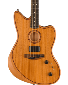 Fender American Acoustasonic Jazzmaster Acoustic Electric Guitar. All-Mahogany, Ebony Fingerboard, Natural