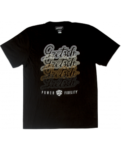 Gretsch Script Logo T-shirt, Black Large