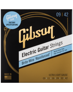 Gibson Brite Wire 'reinforced' Electric Guitar Strings, Light 10-46