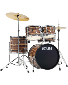 Tama Imperialstar IE58C 5-piece Complete Drum Set with Snare Drum and Meinl Cymbals - Coffee Teak Wrap