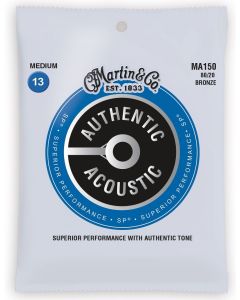 Martin MA150 SP 80/20 Bronze Medium Authentic Acoustic Guitar Strings