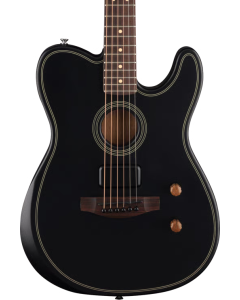 Fender Acoustasonic Standard Telecaster Electric Guitar. Black