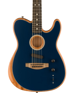 Fender American Acoustasonic Telecaster Acoustic Electric Guitar. Ebony Fingerboard, Steel Blue