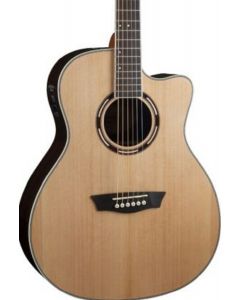Washburn AG70CEK Apprentice Spruce/Walnut Acoustic-Electric Guitar W/Case