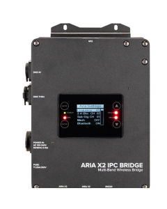 American DJ AX2152 Aria X2 IPC Bridge; wireless Bridge. Aria X2 Bridge is also compatible with ADJ WiFLY, Elation eFly, Magmatic MagFly and Acclaim Aria