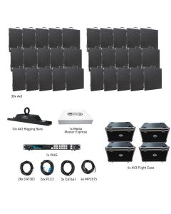 American DJ AV3DUAL5X3SYSVXR AV3 Dual 5X3 SYSw/ VX4S & Road Cases