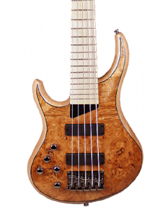 MTD KZ5LHMP Kingston Z5 Lefty 5 String Electric Bass. Natural Gloss