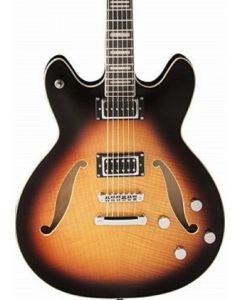 Hagstrom VIDLXBARI-TSB Viking Deluxe Baritone Electric Guitar. Tobacco Sunburst