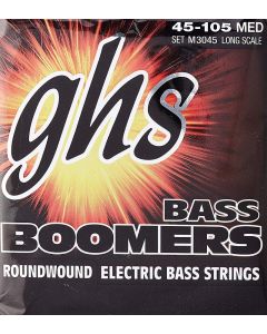 GHS Strings M3045 4-String Bass Boomers, Nickel-Plated Electric Bass Strings, Long Scale, Medium (.045-.105)