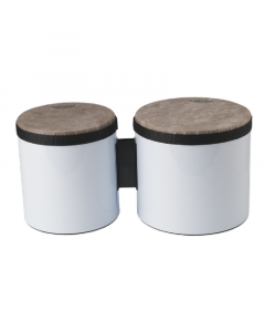 Remo 6/7" White Bongo Set
