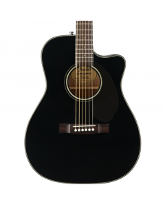 Fender CC-60SCE Concert Acoustic Electric Guitar. Walnut FB, Black