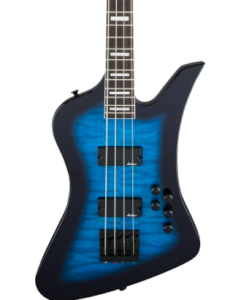 Jackson Kelly Bird JS3Q Electric Bass Transparent Blue Burst