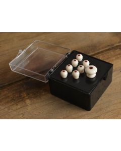 Martin Bridge and End Pin Set White with Tortoise Inlay 60