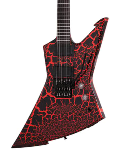 Schecter BALSAC E-1 FR Electric Guitar. Black Orange Crackle.  TGF33