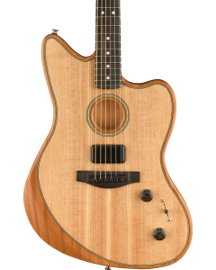 Fender American Acoustasonic Jazzmaster Acoustic Electric Guitar. Natural, Ebony Fingerboard TGF33