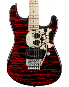 Charvel Pro-Mod Blood and Skull Warren DeMartini Signature Electric Guitar. Maple FB, Blood and Skull