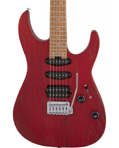 Charvel Pro-Mod DK24 HSS 2PT CM Ash Electric Guitar. Caramelized Maple FB, Red Ash