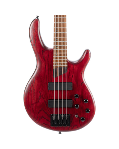 Cort B4ELEMENTOPBR Artisan Series B4 Element Bass Guitar. Open Pore  Burgandy Red