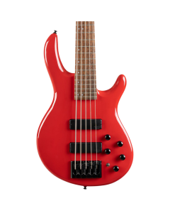 Cort C5DELUXECRD Artisan Series C5 Deluxe Bass Guitar (5 String). Candy Red