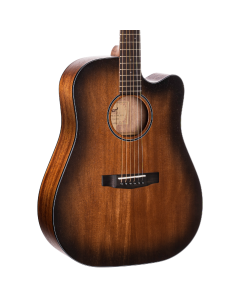Cort COREDCOPBB Core-DC Series Dreadnought Cutaway Acoustic Electric Guitar. Open Pore Black Burst