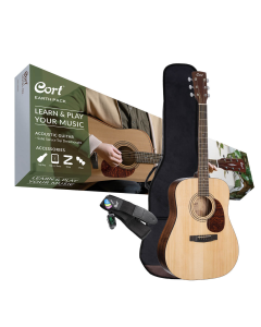 Cort EARTHPACKOP Earth Series Acoustic Guitar Starter Pack. Open Pore