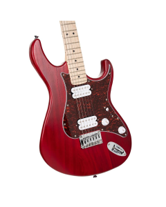 Cort G100 HH G Series Double Cutaway Electric Guitar. Open Pore Black Cherry