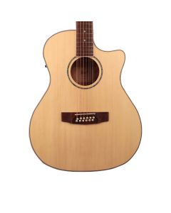 Cort GAMEDX12OP Grand Regal Acoustic Electric (12 String) Cutaway Guitar. Open Pore
