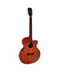 Cort SFXMEMOP SFX Series Acoustic Electric Cutaway Guitar. Open Pore Mahogany