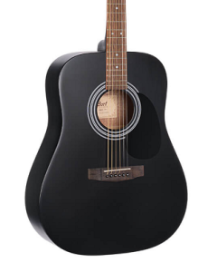 Cort AD810BKS Standard Series Acoustic Dreadnought Guitar. Black Satin