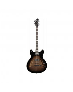 Hagstrom VIDLXBARI-CBB Viking Deluxe Baritone Electric Guitar. Cosmic Black Burst