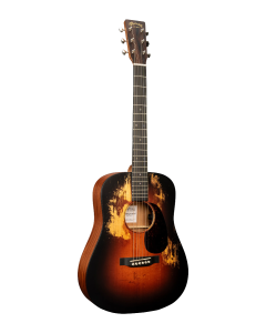 Martin D Jr E Street Legend Burst Junior Series D Junior 14 Fret Acoustic Electric Guitar. Satin Custom Ink Finish with Spruce Top. 11Y25DJRESTREETLEGENDBURST