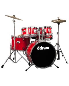 ddrum D1 Jr CRD Complete 5pc Acoustic Drum Kit. Candy Red.
