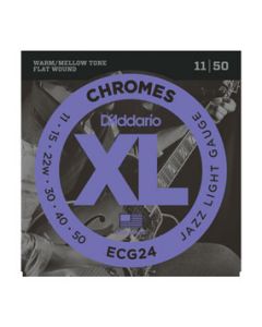 D'Addario XL Chromes Jazz Light Electric Guitar Strings ECG24