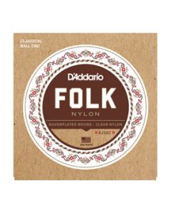 D'Addario EJ32C Folk Nylon Ball End Classical Guitar Strings