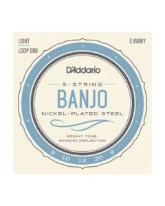 D'Addario EJ60NY 5-String Banjo Strings, NY Steel, Light 9-20