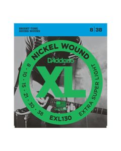 D'Addario EXL130 Nickel Wound Electric Guitar Strings, Extra-Super Light, 8-38