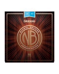 D'Addario NB1253 Nickel Bronze Acoustic Guitar Strings, Light