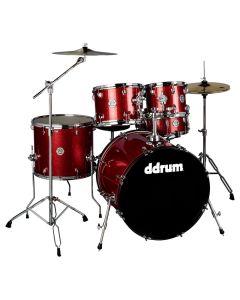 ddrum D2 522 RSP 5pc Acoustic Drum Kit. Red Sparkle