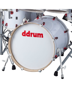ddrum Hybrid 18x22 Bass Drum. White Wrap