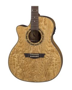 Dean EQAL GN Exotica Quilt Ash Left-Handed Acoustic Electric Guitar. Gloss Natural
