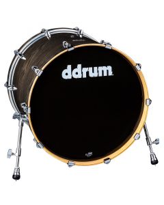 ddrum Dominion  18x22 Bass Drum. Trans Black
