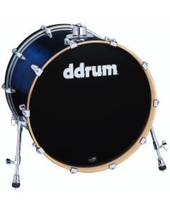 ddrum Dominion Birch 18x22 Bass Drum. Brushed Blue