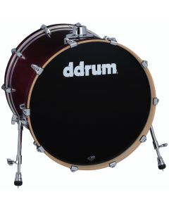 ddrum Dominion Birch 18x22 Bass Drum. Red Sparkle