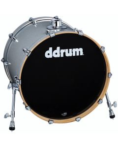 ddrum Dominion Birch 18x22 Bass Drum. Silver Sparkle
