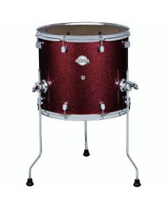 ddrum Dominion Birch 14x14 Floor Tom. Red Sparkle
