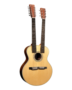 Martin Grand J-28E DN Standard Series Grand J-14 Fret Acoustic Electric Double Neck 6 and 12 String Guitar. Gloss Aging Toner with Spruce Top. 10GRANDJ28EDN