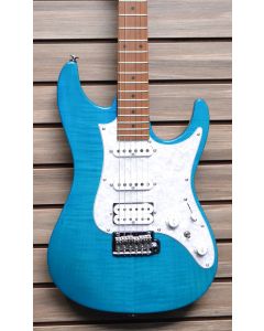 Ibanez AZ2204FTAB AZ Prestige Series Electric Guitar Transparent Aqua Blue