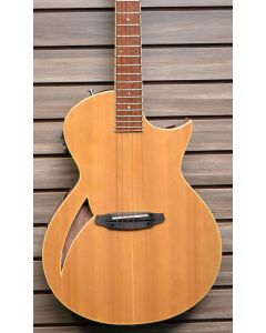 LTD by ESP TL-6 Thinline Acoustic-Electric Guitar, Natural w/ Hard Case SN1353