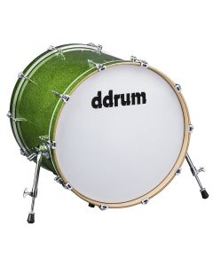 ddrum Dios Maple 20x20 Bass Drum. Green Sparkle