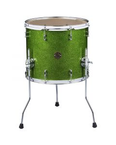 ddrum Dios Maple 16x18 Floor Tom. Green Sparkle